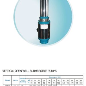 VERTICAL SUBMERSIBLE PUMPSETS