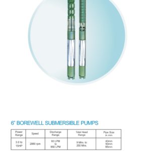 6″ BOREWELL SUBMERSIBLE PUMPS